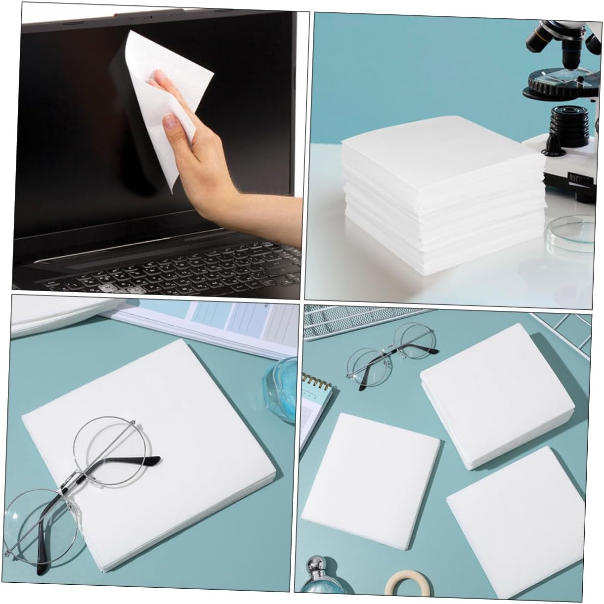 600pcs White Disposable Cellulose Blend Cleaning Wipes for Laboratory image 4