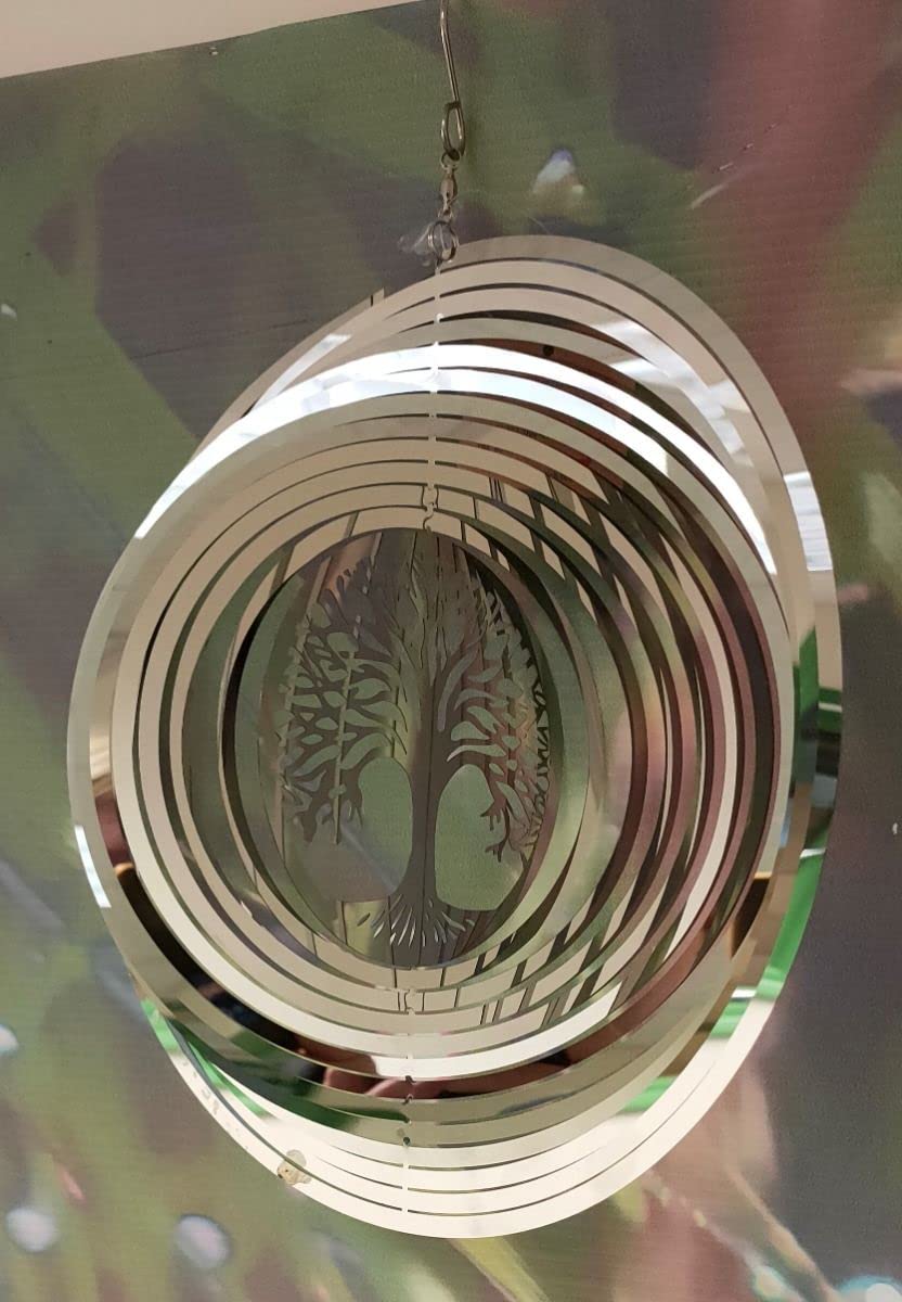 Stainless Steel Wind Spinner - Tree of Life 5