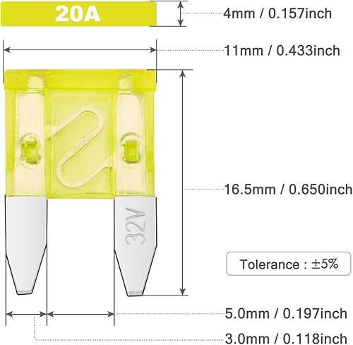 Miniatura 9 de Chanzon Fusible de hoja mini ATMAPM de 7.5 A con certificación UL, 10 fusibles automáticos de 7.5 amperios y 32 V, soplado rápido para automóvil,