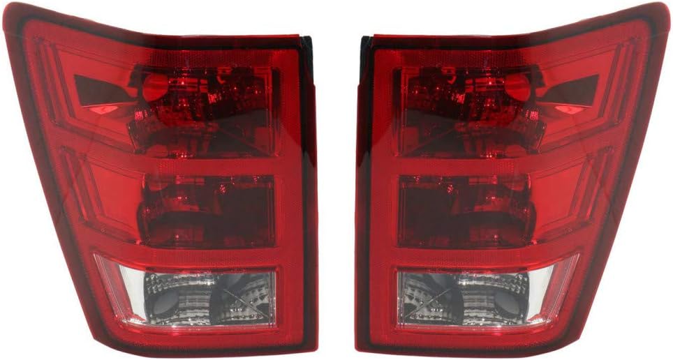 KarParts360 For Jeep Grand Cherokee Tail Light Assembly 2005 2006 Driver and Passenger Side Pair For CH2800159 | 55156615AF
