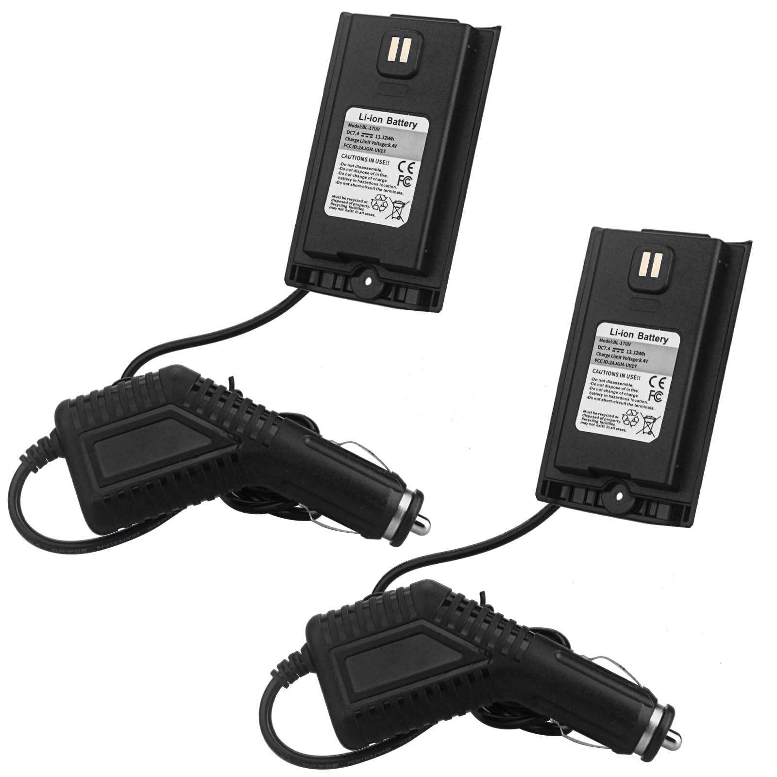 BAOFENG UV-17R Car Charger,12V Radio Battery Eliminator Car Charger for BaoFeng UV-17Plus UV-17R, UV-17 V2, UV-17 Pro, UV-17 Walkie Talkie (2pack)