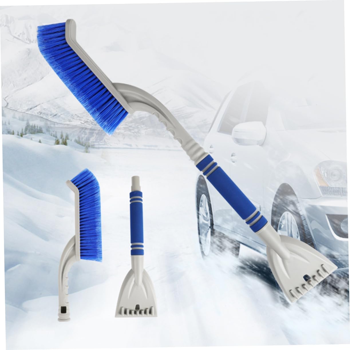 1piece Lightweight Snow Shovel for Car Truck Snowmobile Ice Scraper Brush
