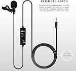 Movo LV1-USB Lavalier Microphone for Computer, Lapel Microphone for iPhone and Android Smartphones, Lav Mic, Clip on Microphone for 3.5mm, USB, Laptop, Desktop, PC, Mac, Cameras, Podcasting, YouTube