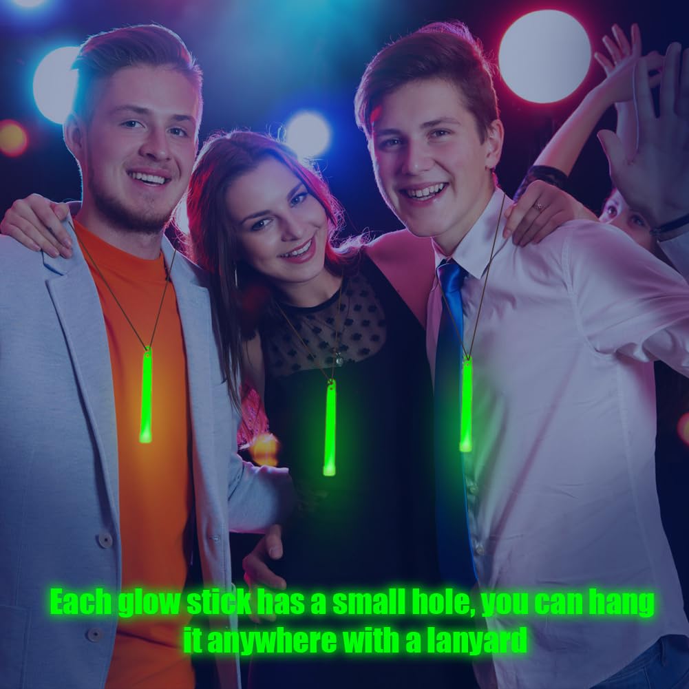 Confezione da 400 bastoncini luminosi, ultra luminosi, 20,3 cm, con connettori, forniture per feste di emergenza, braccialetti fluorescenti al neon per bambini, accessori da campeggio