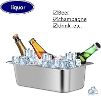 Vista 2 de Cubos de hielo para fiestas, cubo de vino y cerveza, cubo de hielo de acero inoxidable (mediano)