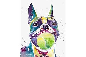 Vibrant Boston Terrier Watercolor Print Captures the Playful Spirit of Your Furry Friend