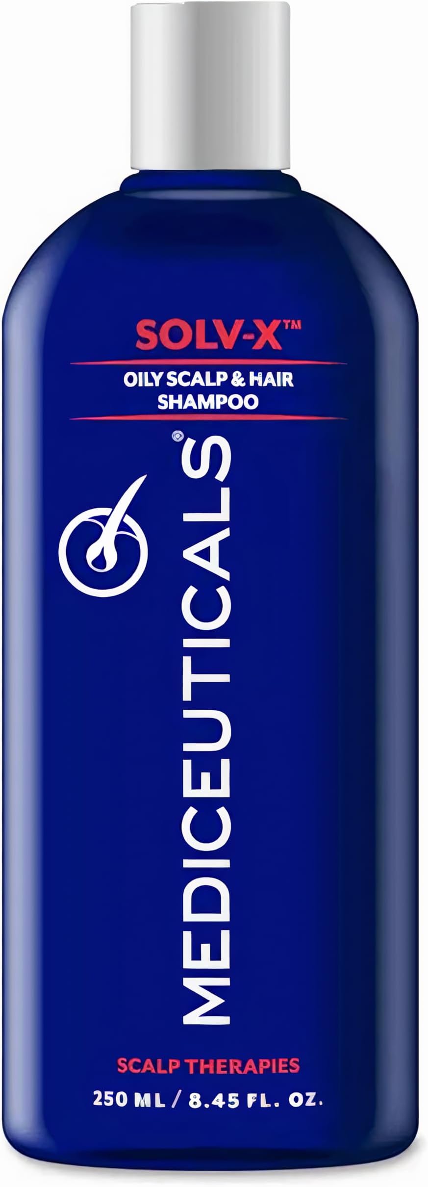 Mediceuticals Solv-X Shampoo - For Oily Hair and Scalp - Scalp Acne Shampoo for Men, Women and Teens 8.45 oz (250 ml)