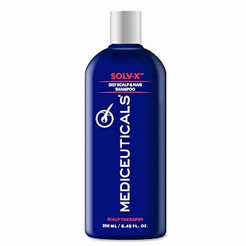 Mediceuticals Solv-X Shampoo - For Oily Hair and Scalp - Scalp Acne Shampoo for Men, Women and Teens 8.45 oz 250 ml
