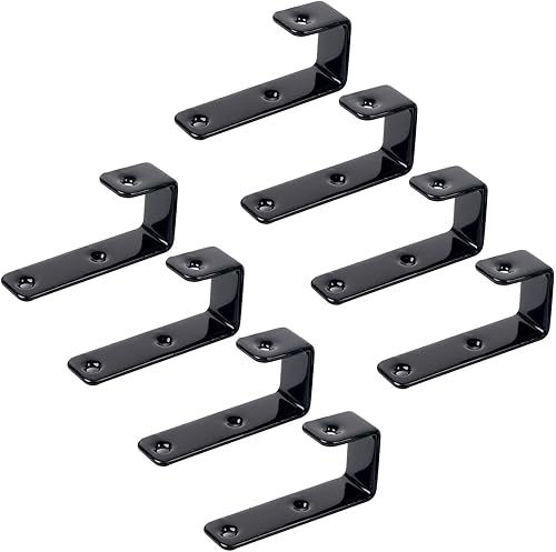 Paquete de 8 ganchos para escalera de litera, ancho interior de 1 pulgada, soportes de gancho en J resistentes de hierro revestido de vinilo para