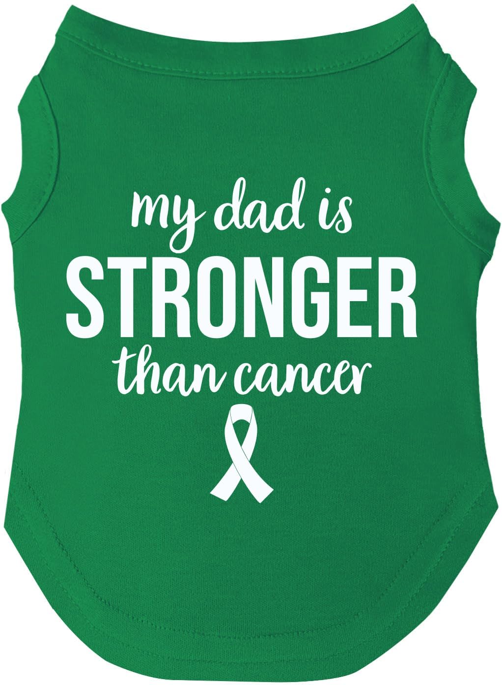 My Dad is Stronger Than Cancer Dog Tee Shirt Sizes for Puppies, Toys, and Large Breeds (Orange, 2X-Large 1136)