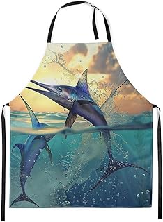 Cute Cartoon Apron Adjustable Aprons for Women,Cooking,Baking,Painting