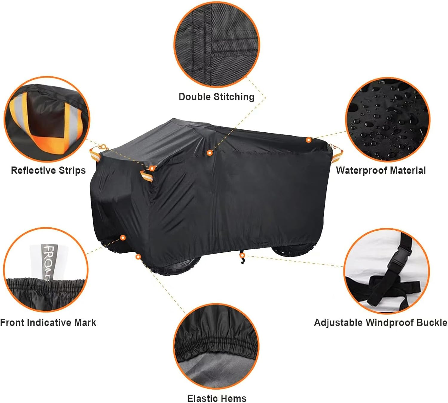 ATV Cover for Arctic Cat Alterra 700 Eps 2020, Durable All Weather Outdoor Quad Bike Cover Windproof Rain Protection with Storage Bag ATV Accessories