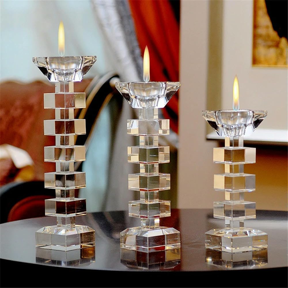 Portacandele in Cristallo Creativo Romantico portacandele tealight Decorazioni per Matrimoni Ornamenti per Feste in casa portacandele da Tavolo