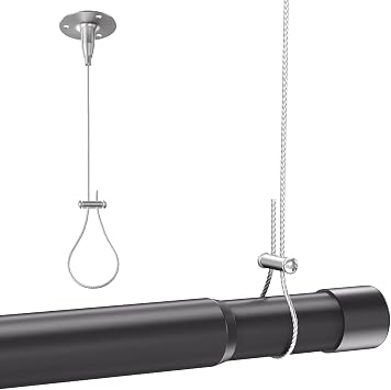 Closet Rod Support, 60 Adjustable Closet Rod Support Bracket, Sturdy Rustproof Stainless Steel Ceiling Mounted Shower Curtain Rod Support, Heavy Duty Shower Rod Holder, Prevents Sagging