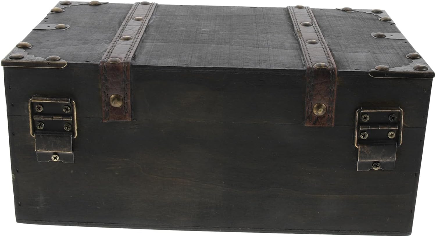Vintage Treasure Chest Box Retro Multi Functional Jewelry Storage Organizer with Lid Latch Lock Antique Design Decorative Box for Home Decor