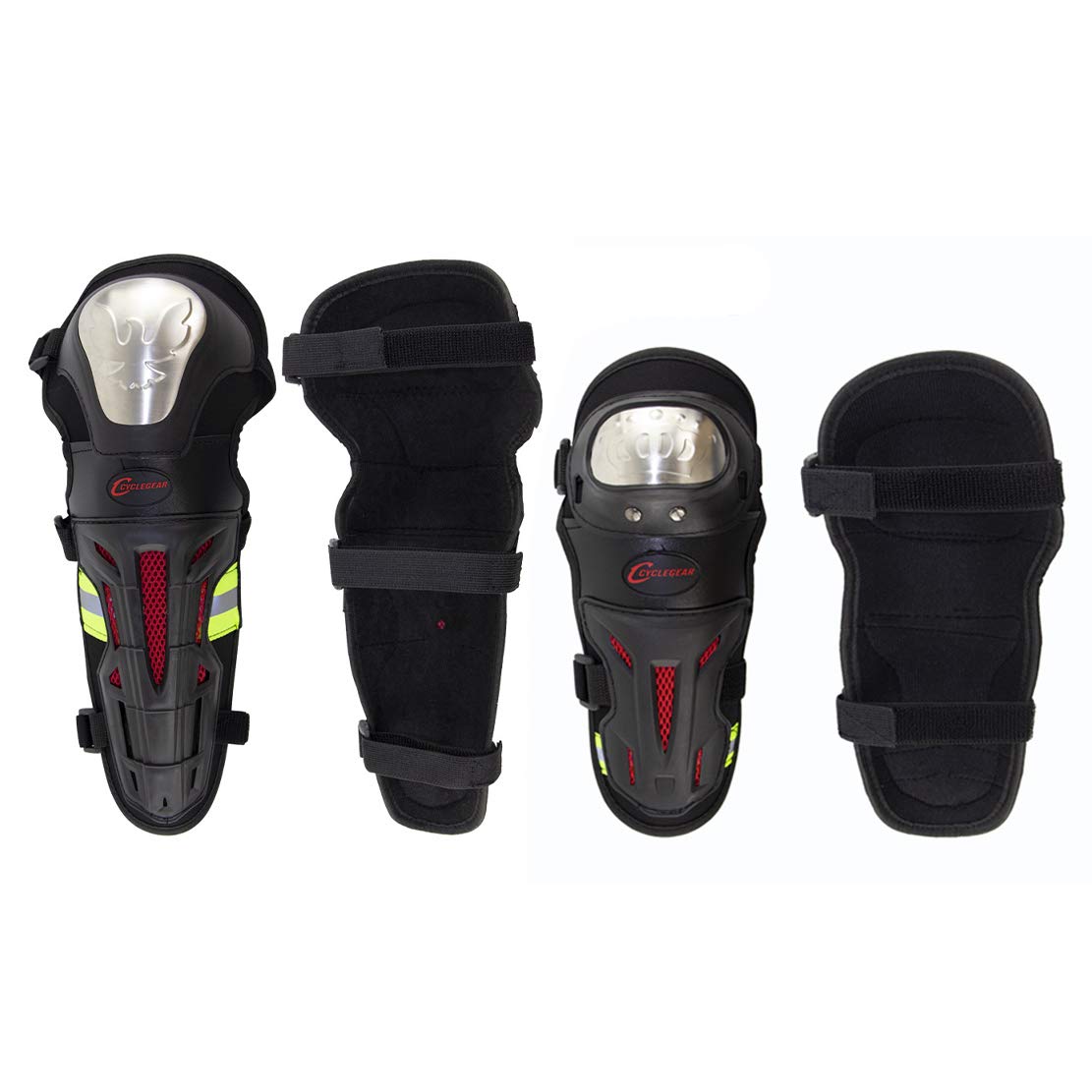 AKT Ochraniacze na kolana, łokcie MTB, kolana Long Shin Guard, wyposażenie ochronne do wyścigów, motocrossu, jazdy na deskorolce (longa, łokcie i ochraniacze na kolany)