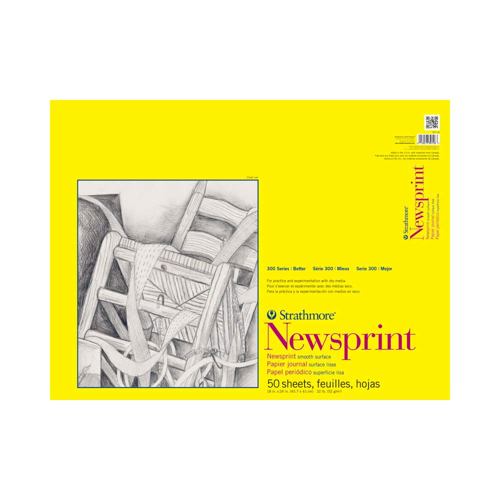 Strathmore Pro-Art Bloc de Papier Journal Lisse 45,7 x 61 cm 50 Feuilles