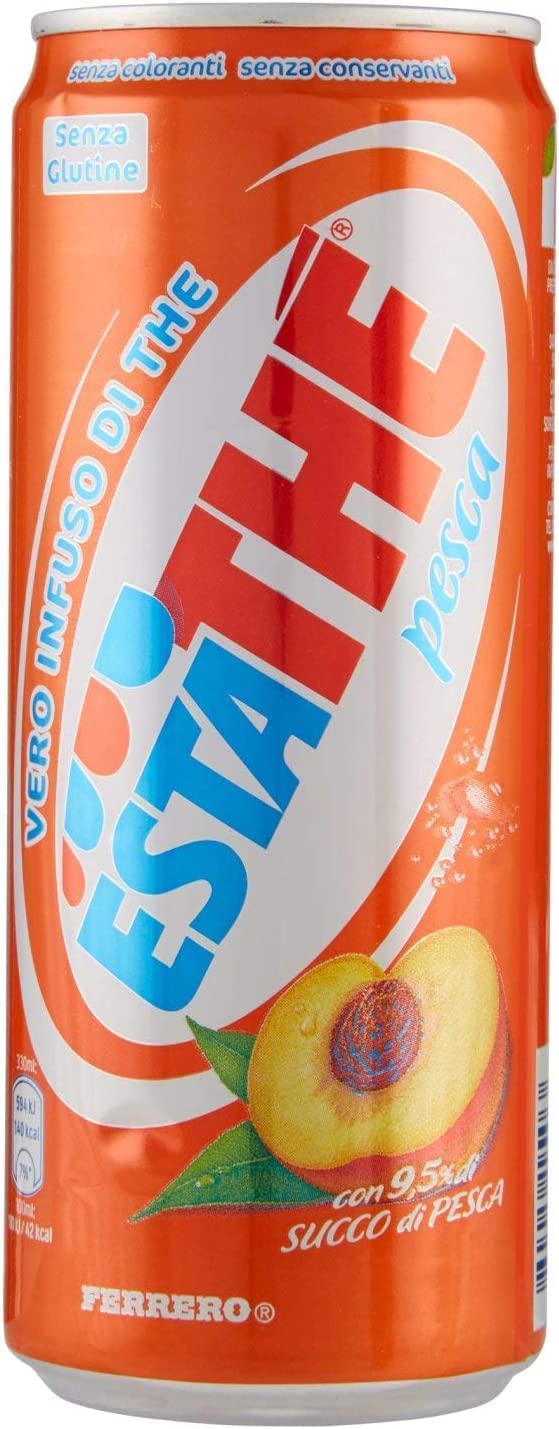 Italian Gourmet Bundle Pfirsich Eistee 72x33cl + Italian Gourmet Polpa – Erfrischungsgetränk mit Tee-Infusion und Pfirsichgeschmack, Dosen Vorrat, Party Getränke, Sommer Getränk, Büro, Gastronomie