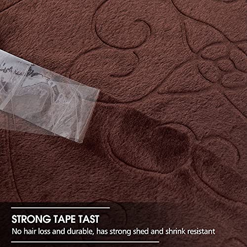 Image of JYK Plush Fleece Blanket - Korean Mink, Queen 75 inch x 91 inch, Super Soft & Warm, 3.5 LB Lightweight, Solid Color, Cozy Embossed Mink for Bed (Coffee)