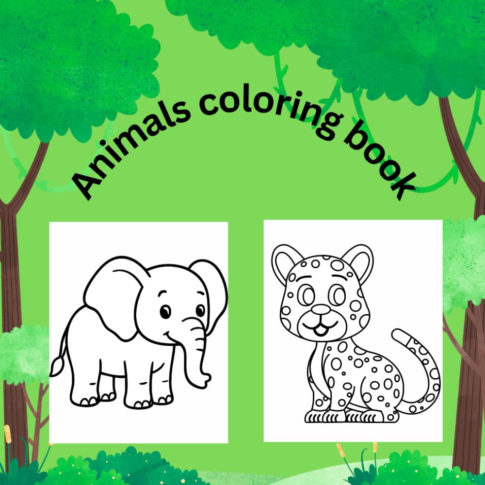 Happy Animal coloring book