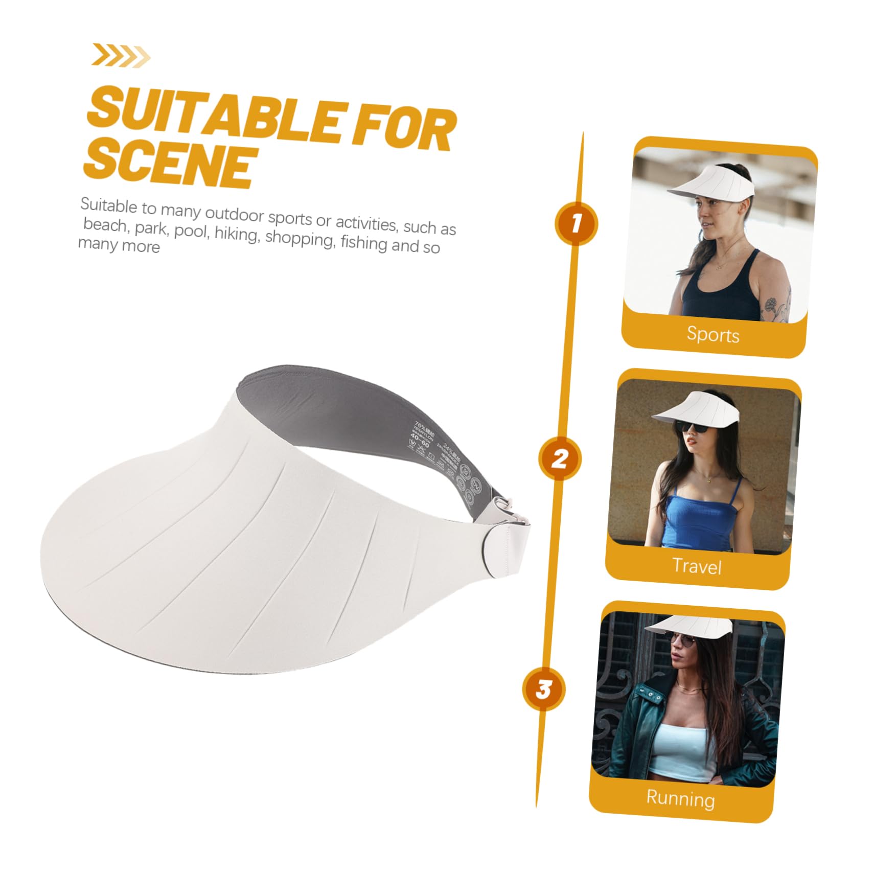 BESPORTBLE Gorra de Visera Sombrero de Cubo para Mujer Neto Sombreros y Gorras para Mujer Gorro Playa Mujer Viseras de Sol para Mujer protección UV Sombrero de Visera de Playa Nylon