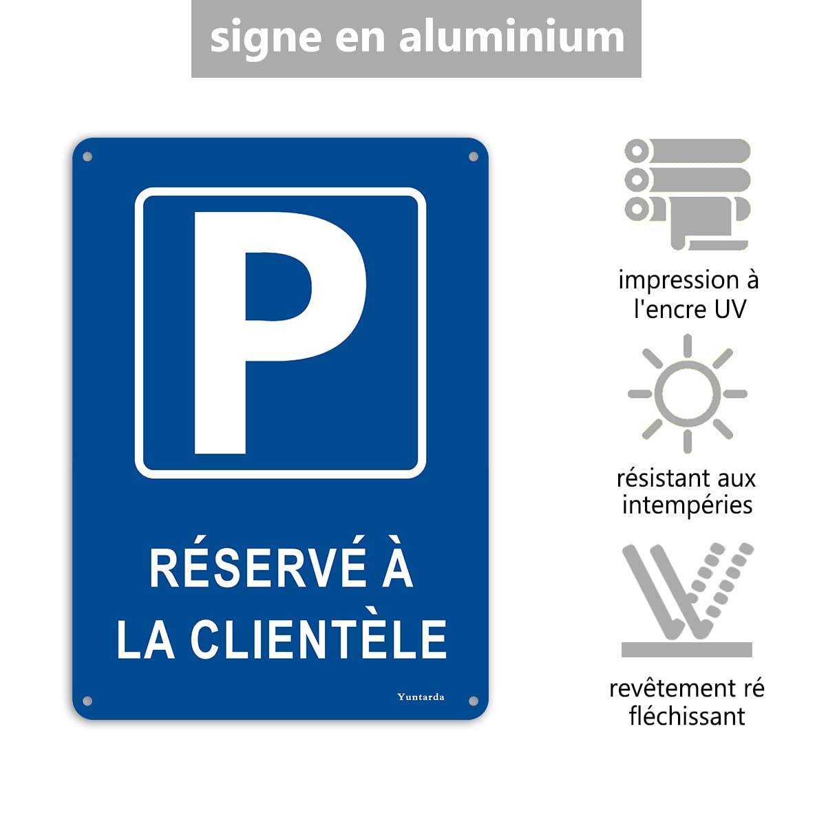 2 Piezas Panel De Aparcamiento Privado Ubicación Reservada 30x15cm Aluminio Señales De Advertencia De Protección UV, Muy Resistente Al Aire Libre, Para áreas Exteriores E Interiores