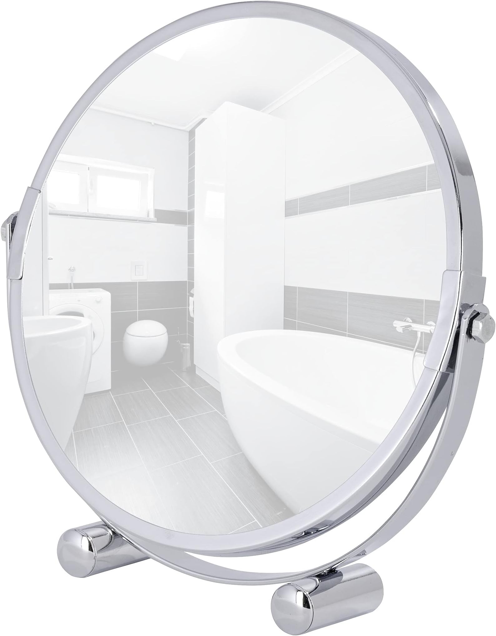 WENKO LED Kosmetikspiegel Brolo Chrom - Standspiegel Mit Beleuchtung