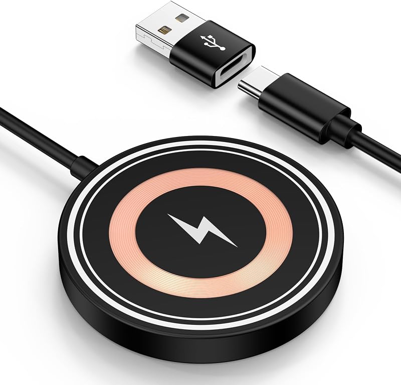 Cargador inalámbrico magnético de 15 W para Samsung S26 Ultra S26+ Cargador inalámbrico Android Almohadilla de carga rápida para Galaxy S25 FE Ultra S24 S23 S22 S21 Z Fold 7, iPhone 17 16 15 14 13, USB-C/A para cargador MagSafe