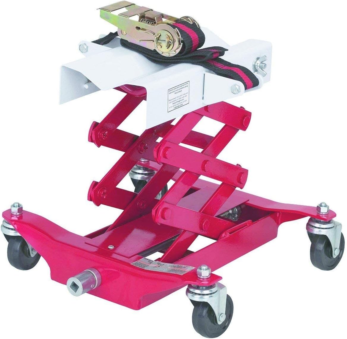 450 Lbs Capacity Low Lift Transmission Jack with Safety ChainStrap