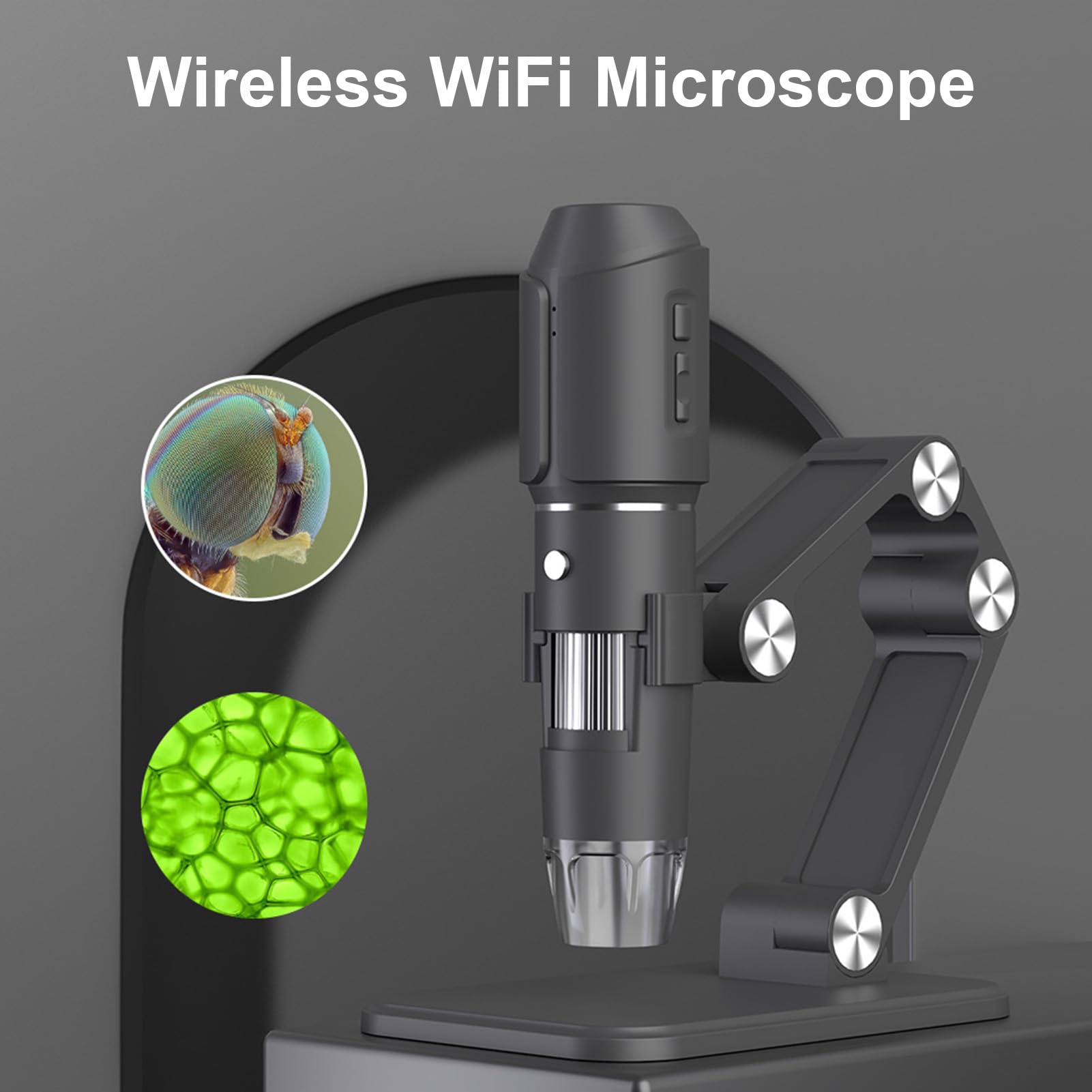 VBESTLIFE Tragbares Digitalmikroskop von WiFi 50x - 1600x Vergrößerung mit 2MP -Kamera, 8 LED -Leuchten Handheld USB Magnifier Kompatibel mit Smartphone -Computer