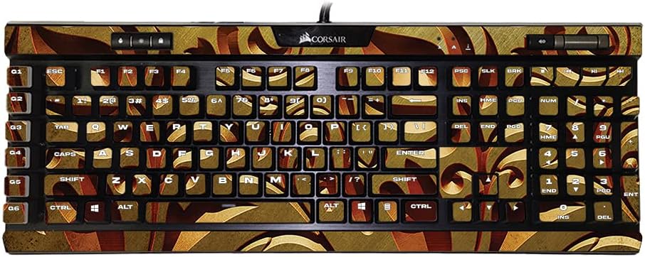 MightySkins Skin Compatible with Corsair K95 RGB Platinum XT - Rust | Protective, Durable, and Unique Vinyl Decal wrap Cover | Easy to Apply, Remove, and Change Styles | Made in The USA