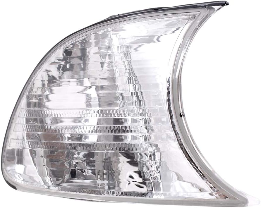 Brock Replacement Driver and Passenger Park Signal Corner Marker Lights Lamps Clear Lens Compatible with 1999-2001 3 Series E46 Coupe & Convertible 63126904307 63126904308