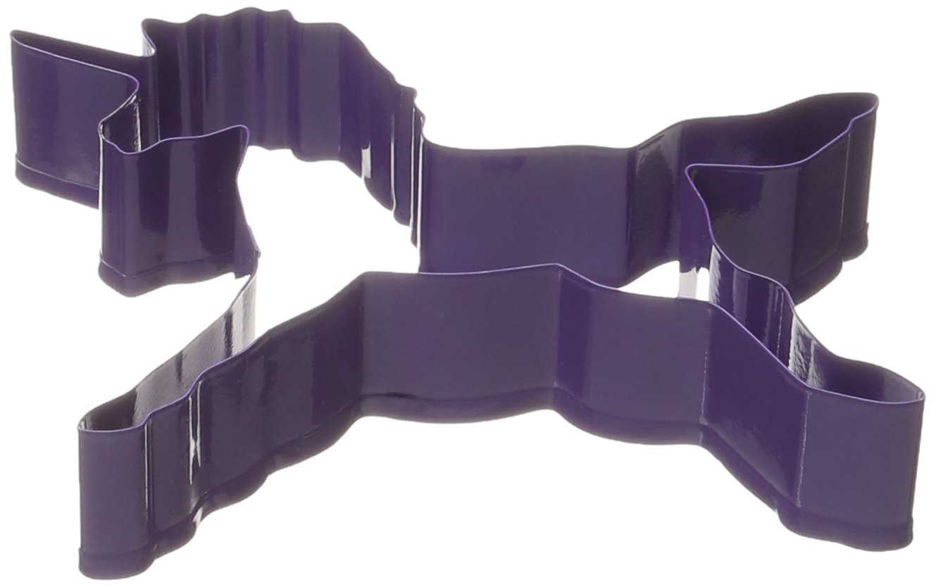 R & M Polyresin Coated Unicorn Cookie Cutter, 4.5-Inch, Purple