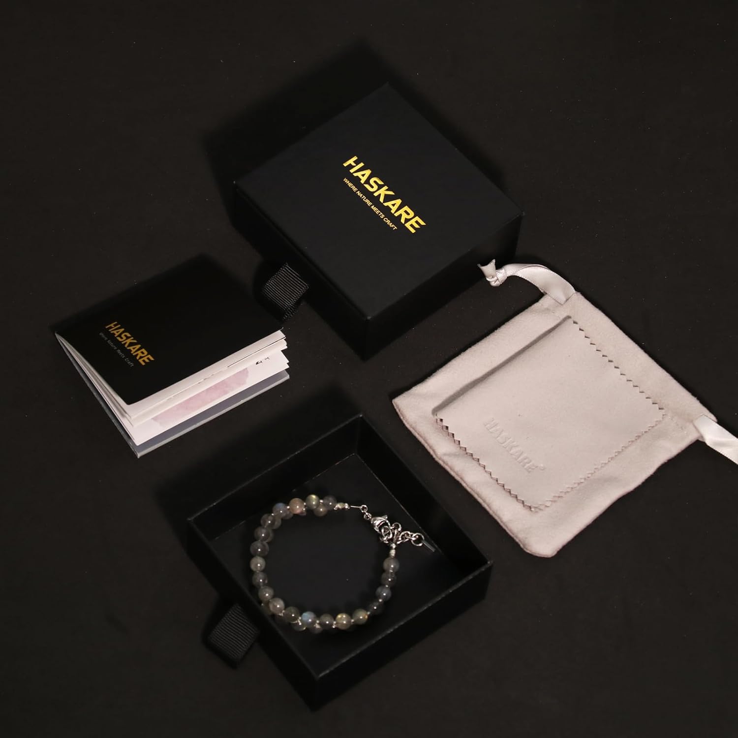 HASKARE Real Crystal Bracelet Women Valentine Day Gift for Her, Real Malachite Handmade Bracelets Gift for Mom from Daughter, Premium Gemstone Protection Gift for Women Healing Anxiety Relief - Image 8