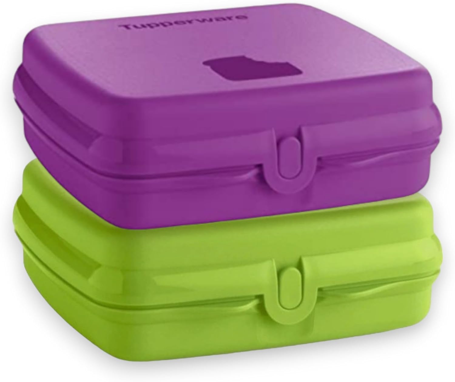 Tupperware Sandwich Keeper Set in Purple and Green