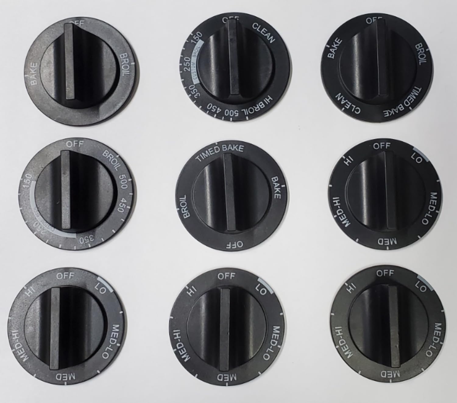 814362 Electric Range Burner Oven Knob Kit fit for Whirlpool RF3020XPW0, RF365BXVN0, RF365BXPW1, Replaces AP3139541, AH389194, EA389194, PS389194, 3-30177, 3-30178, 330169, 330170
