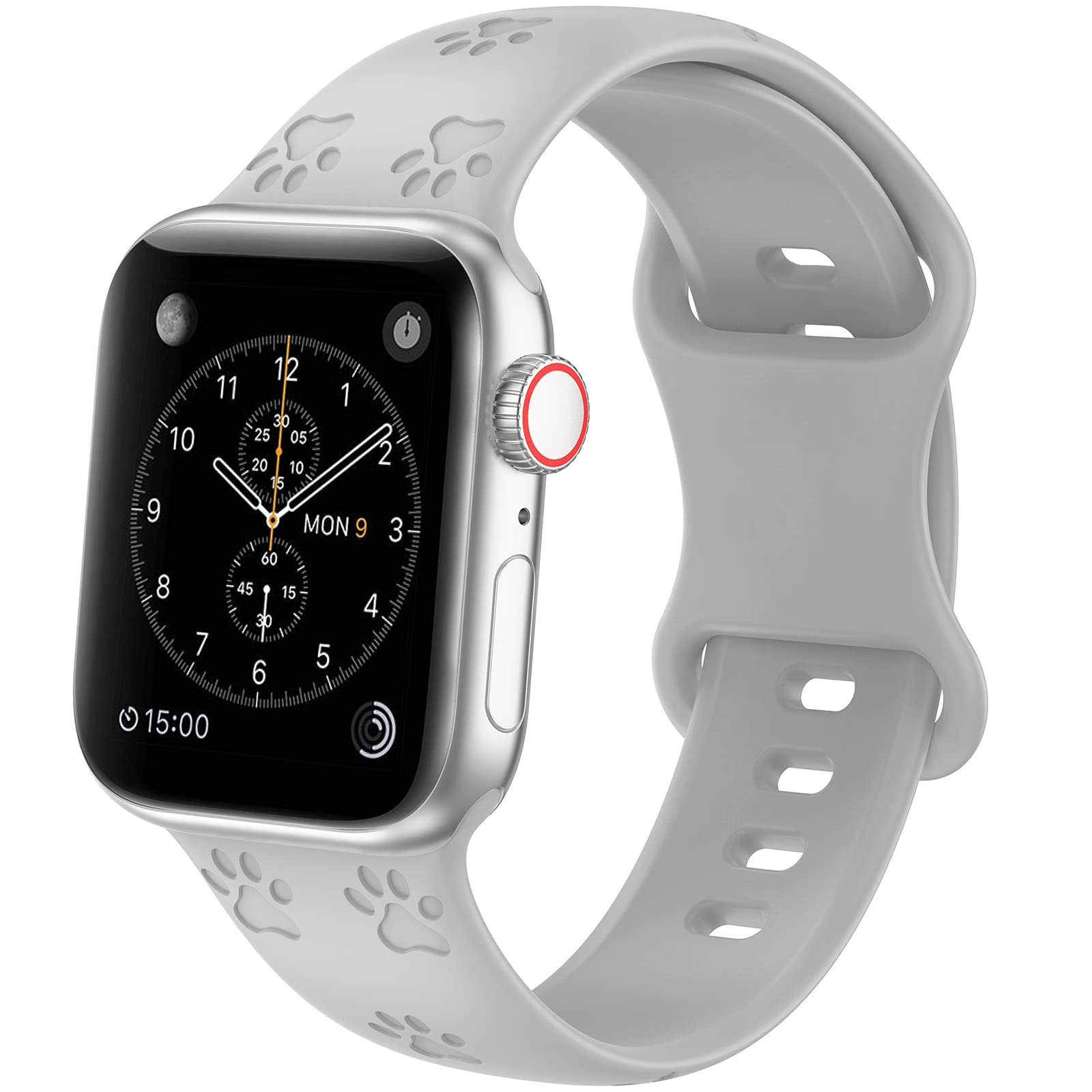 PENKEY Compatible with Apple Watch Bands 38mm 40mm 41mm 42mm 44mm 45mm, Soft Silicone Engraved Sport Wristbands Replacement Strap Compatible with iWatch Series SE/7/6/5/4/3/2/1 Women Men