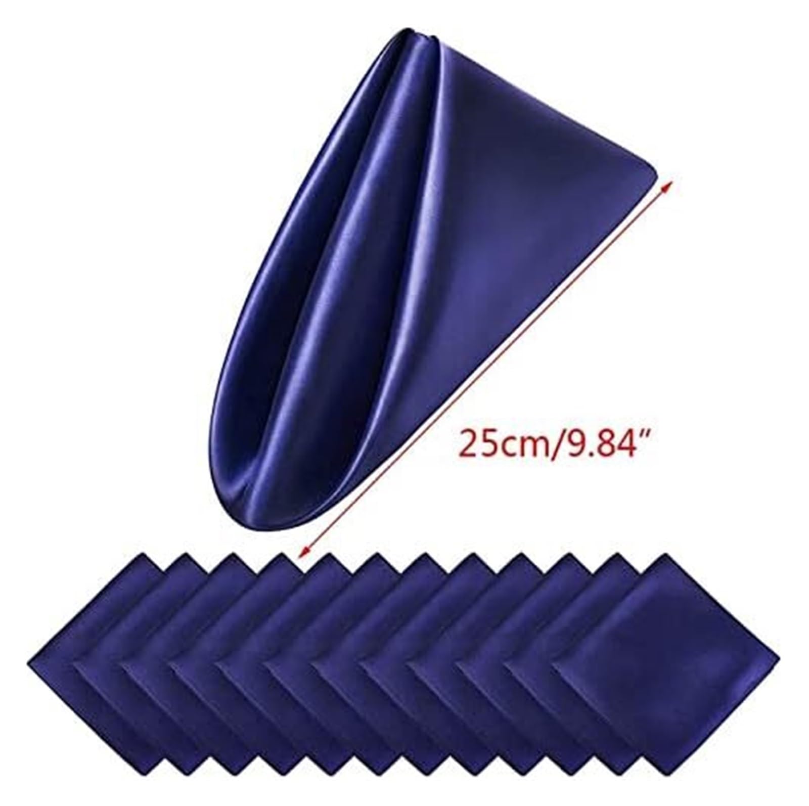 Tovaglioli di stoffa, tovaglioli da tavola, 12 pezzi 43 cm quadrati in raso, tovagliolo in tessuto di stoffa, fazzoletto da taschino for matrimoni, compleanni, feste in casa, hotel caldo (colore: rosa