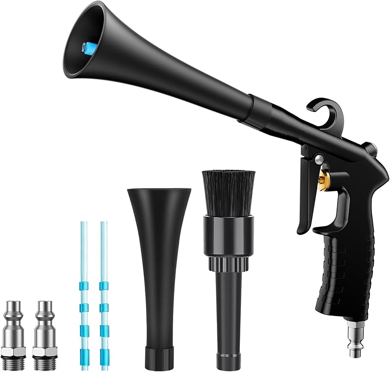 Tornado Car Cleaning Gun with Replacement | Interior Drying Air Gun for Car Detailing.High Pressure Cleaning tool for Swiftly Removing Dirt and Dust