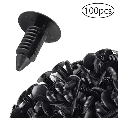 Miniatura 8 de AUTOKAY 100 clips de parachoques de 0.315 in (8 mm), remaches de plástico, clips de retención de guardabarros, pasador de empuje para GM #1605396,