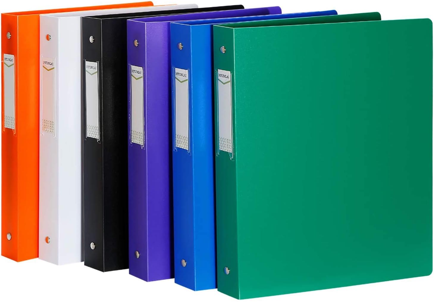 1 Inch 3 Ring Binder, HYUNLAI 1'' Round-Ring View Presentation View Binders, Holds Up to 8.5"11" Paper,Customizable Clear Cover,for Home,Office,and School Supply,6 Pack : CDs & Vinyl