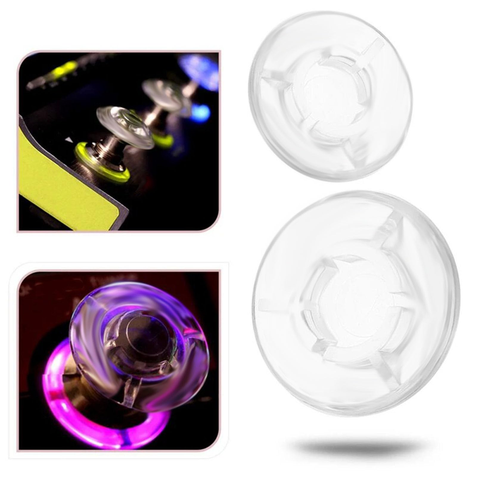 Pedal-Fußschalter-Aufsatz, 10 Stück, ABS-Kunststoff, Gitarren-Effektpedal-Fußschalter-Aufsatz, Transparent, für Alle Effektpedal-Spikes mit 10 Mm Durchmesser