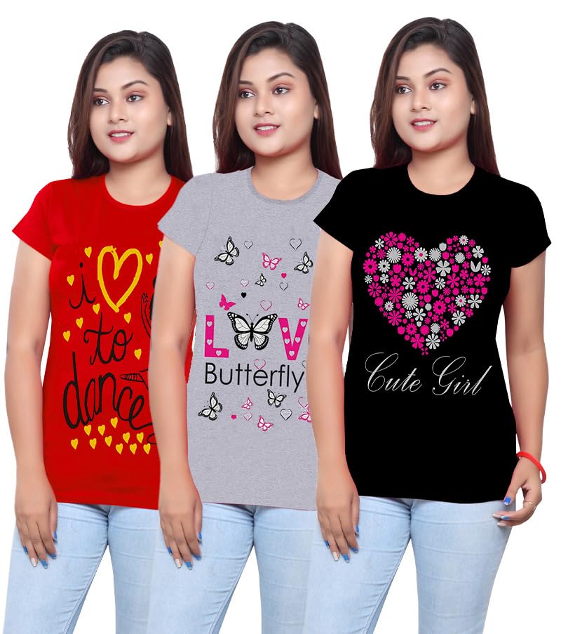 Image of MIST N FOGG Casual Printed Womens Combo Tshirts