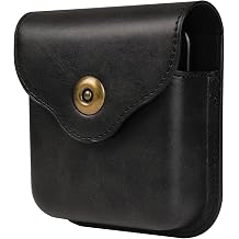 Belt Clip Pouch Leather Black for Samsung Galaxy Z Flip 6 5 4 3 2 1 Leather Waist Holster Belt Loop Case for Motorola Razr 5G/Razr 40 50 Ultra/Razr Plus/SM-F7070/F7000/F7110