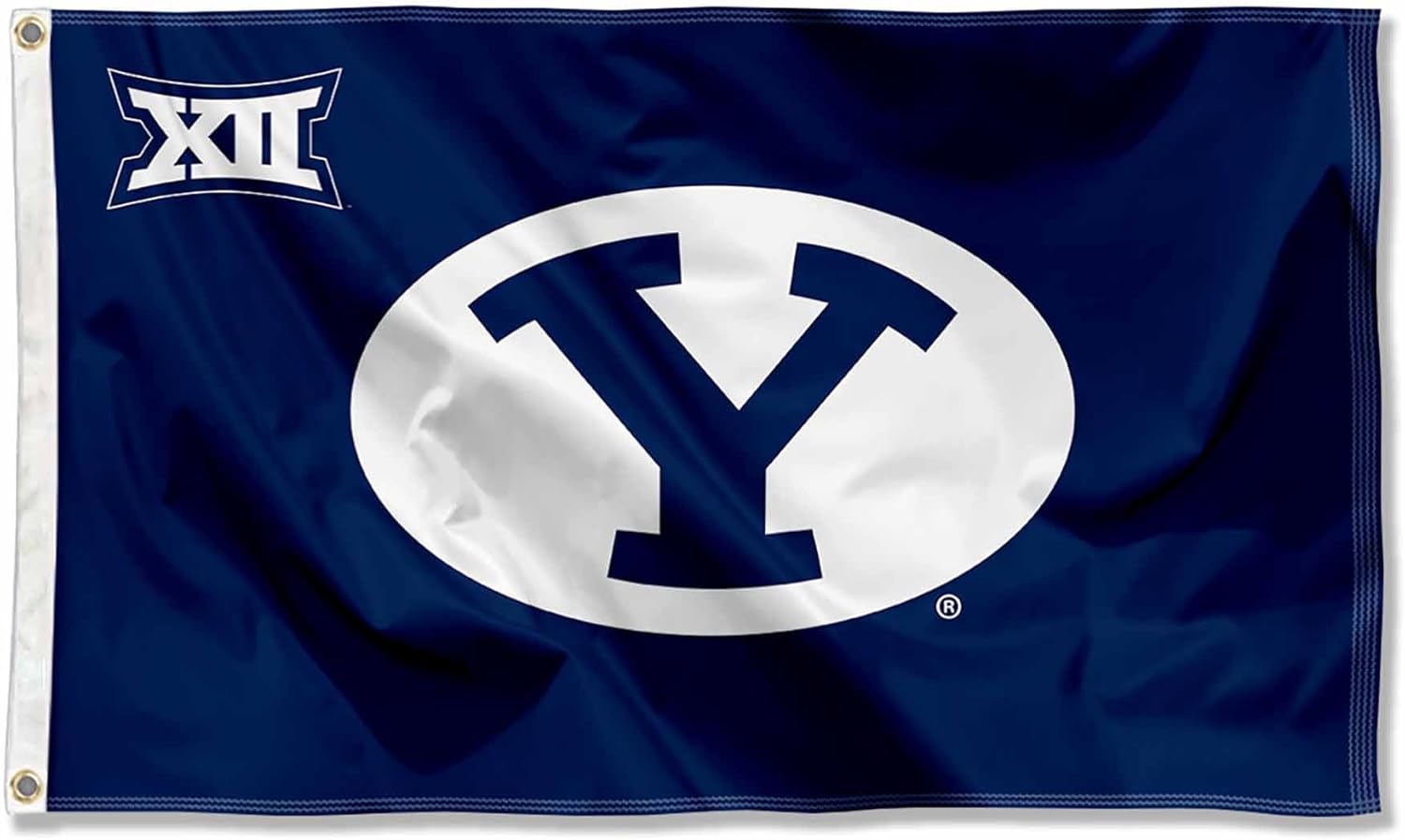 College Flags & Banners Co. Brigham Young Cougars Big 12 Conference Large Grommet Banner Flag