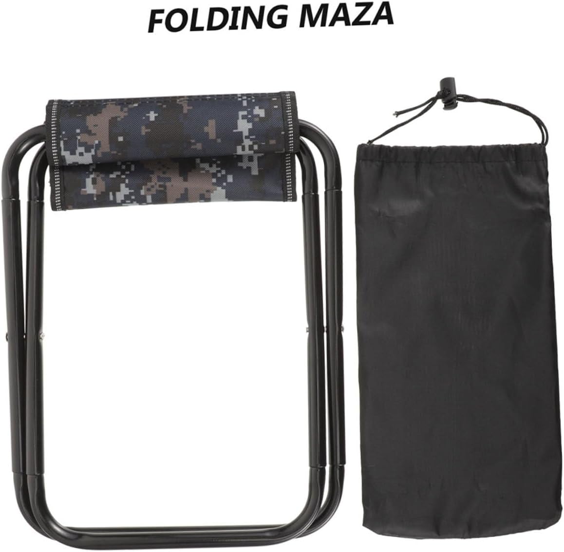 PRETYZOOM Portable Folding Camp Stool Lightweight Foldable Stool Outdoor Fishing and Hiking Seat for Camping and Gardening Use
