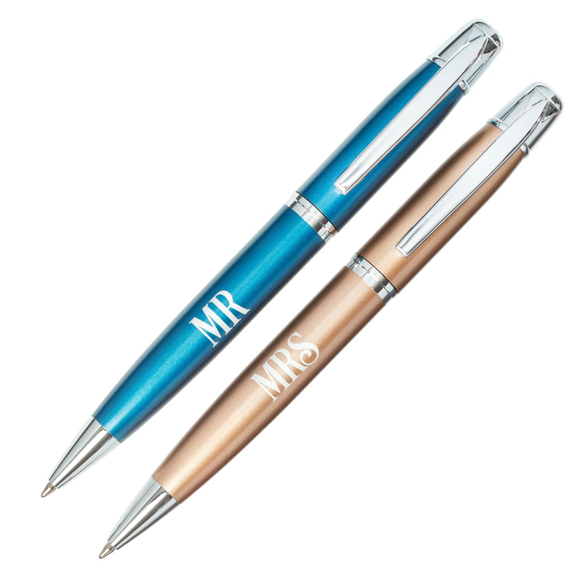 Ensemble de stylos Mr & Mrs chic en coffret duo noir et blanc