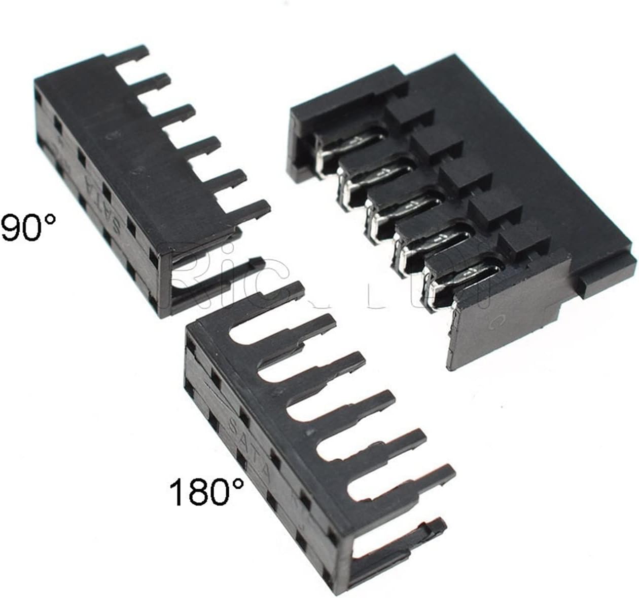 Demasiado 10Pcs dark IDE HDD Sata Power Male Female Connector With Copper Terminal Metal Pin Compatible With Hard Disk (Color : SATA 2With 90 Cap)