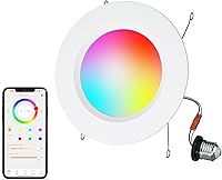 Vista 14 de Iluminación empotrable inteligente, 5/6 pulgadas, compatible con Alexa, Downlight LED inteligente, 13 W 1050 LM, luces LED inteligentes multicolor