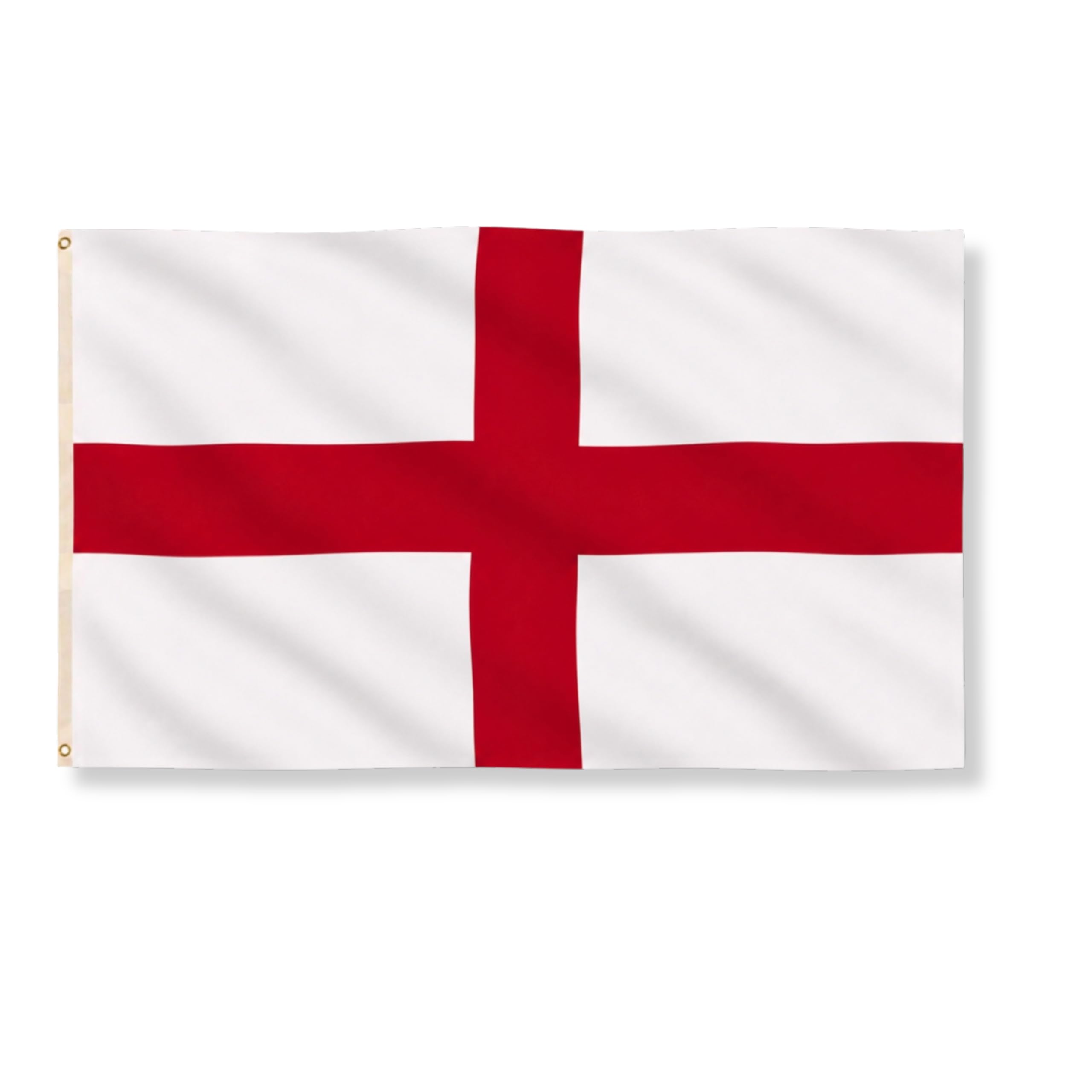SHATCHI England St George’s Cross Flag 5ft x 3ft with Brass Eyelets – Large Polyester English Flag Banner for FIFA World Cup Football, Rugby Supporters and Indoor Outdoor Home & Garden Display